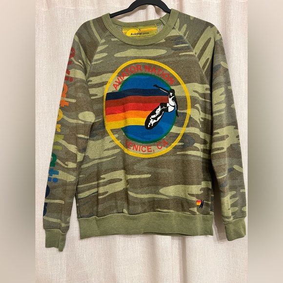 Aviator Nation Green Camo Sweatshirt
Size small - Picture 1 of 3